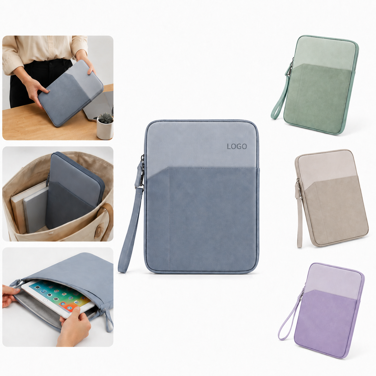 Padded Tablet Sleeve with Lanyard