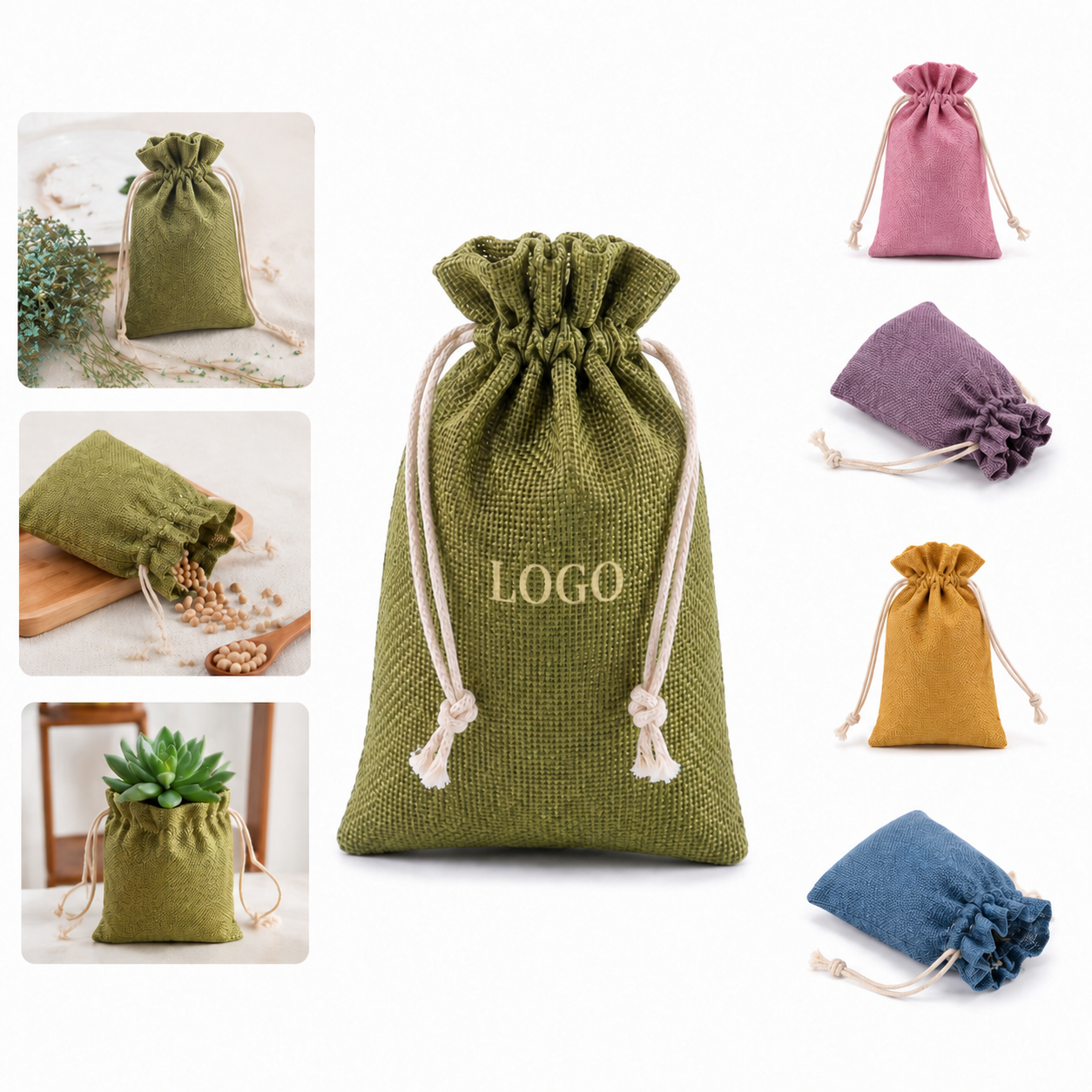 Compact Eco Drawstring Gift Pouch